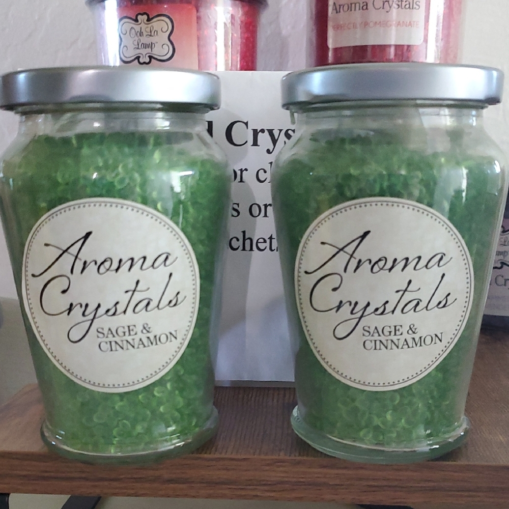 2 Sage & Cinnamon Aroma Crystals Home Interiors will not melt or change color